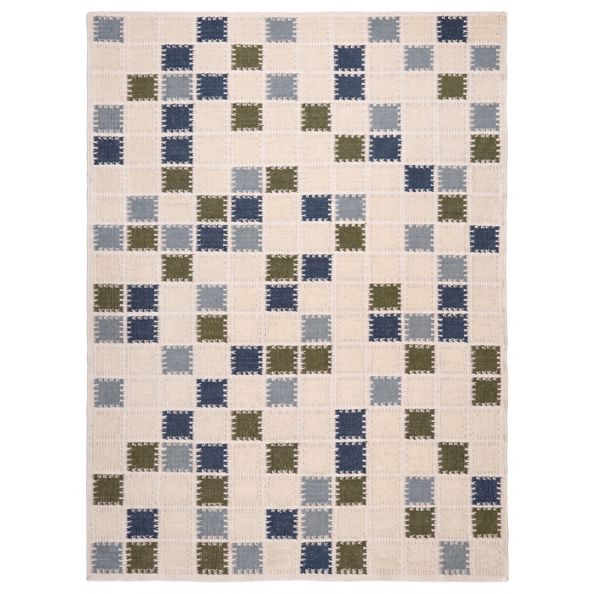 Saaz Rug in Pristine / Aquatic — full view