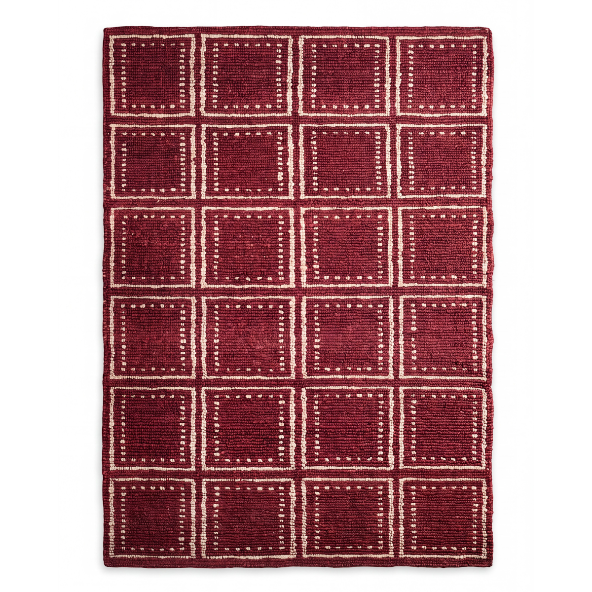 Morii Rug in Bleached White / Mahogany — full view