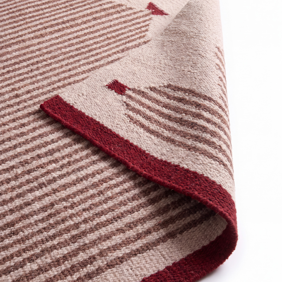 Mehr Rug in Black / Red — styled angle