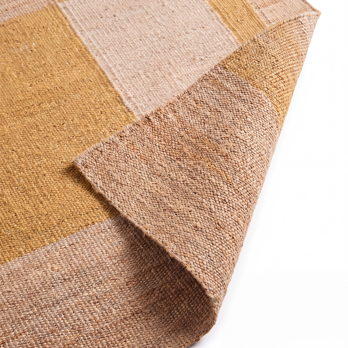 Naksh Rug in Natural / Pale Gold — styled angle