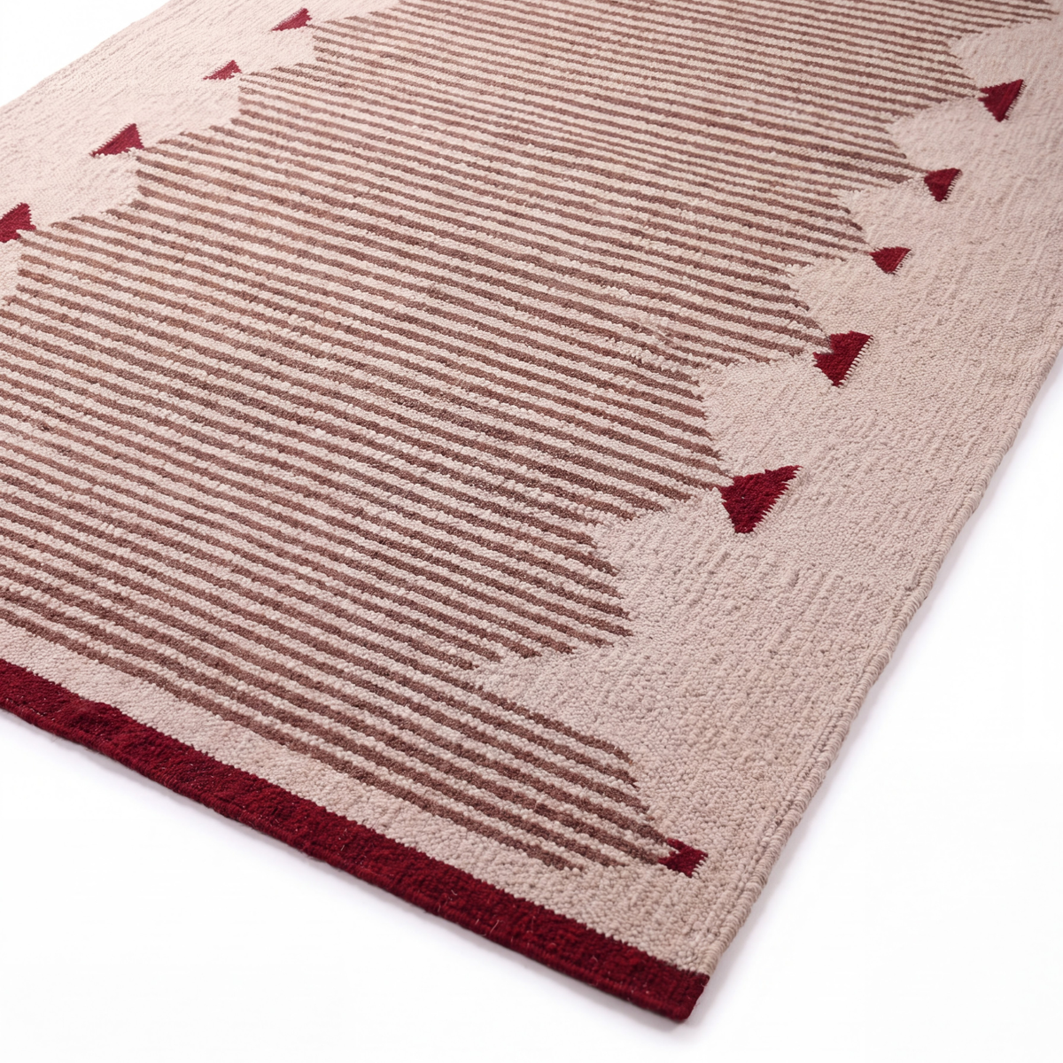 Mehr Rug in Black / Red — corner detail