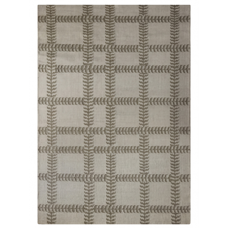 Saanjh Rug in Fog Green / Tea — full view
