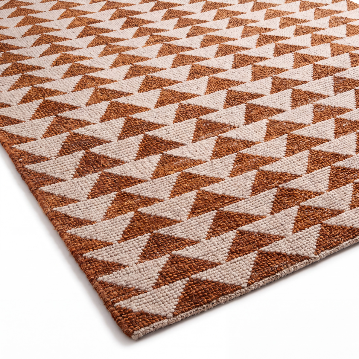Sthir Rug in Egret / Almond — close-up
