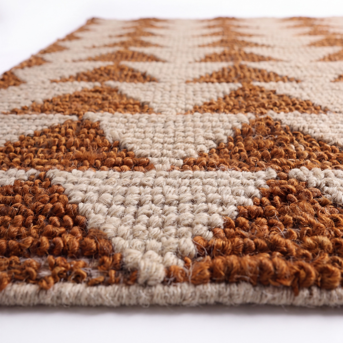 Sthir Rug in Egret / Almond — corner detail
