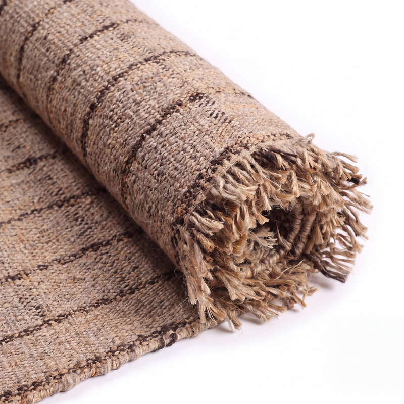 Maati Rug in Natural / Black — full view