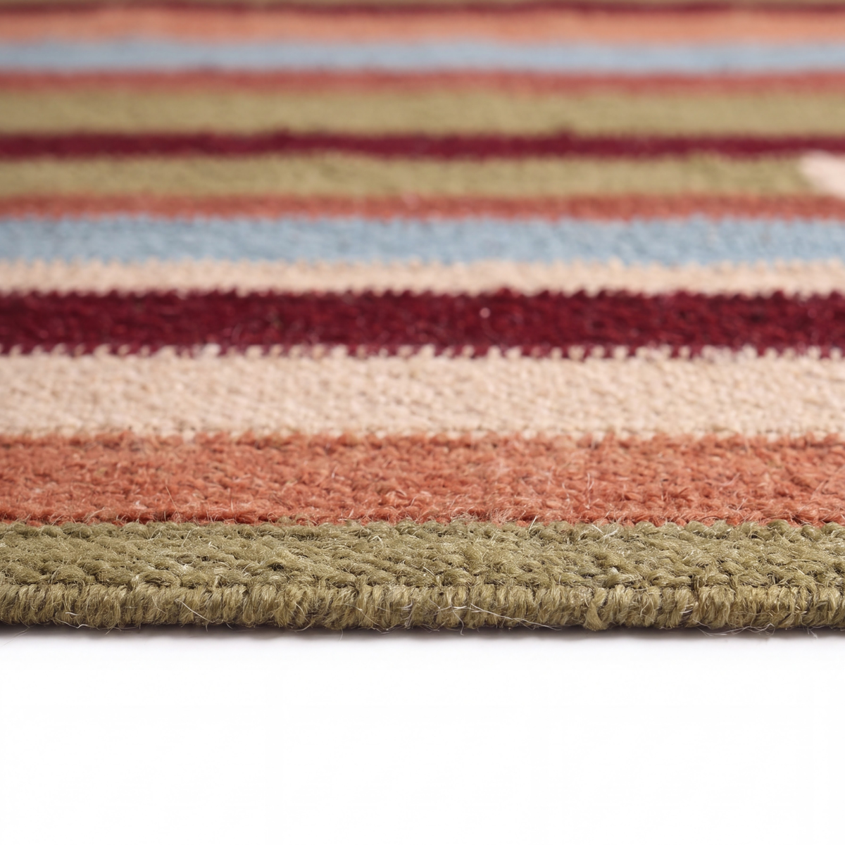 Niraya Rug in Chamomile / Muted Lime — close-up