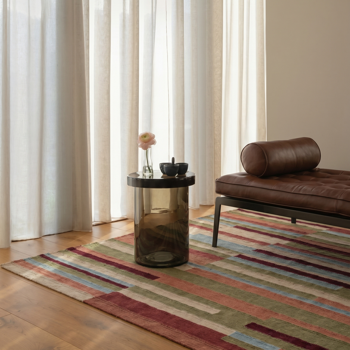 Niraya Rug in Chamomile / Muted Lime — additional view
