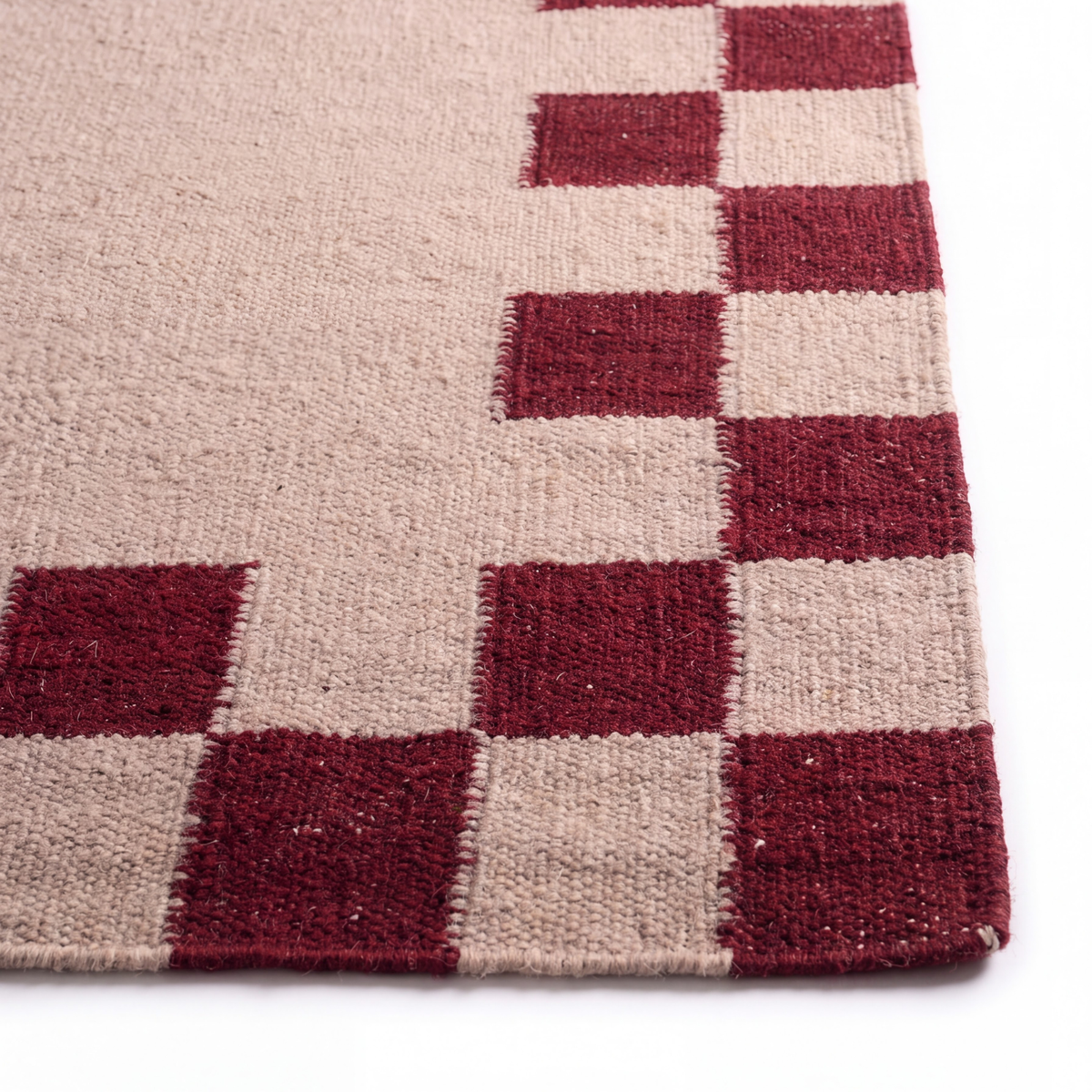 Verra Rug in Red / Gray — close-up