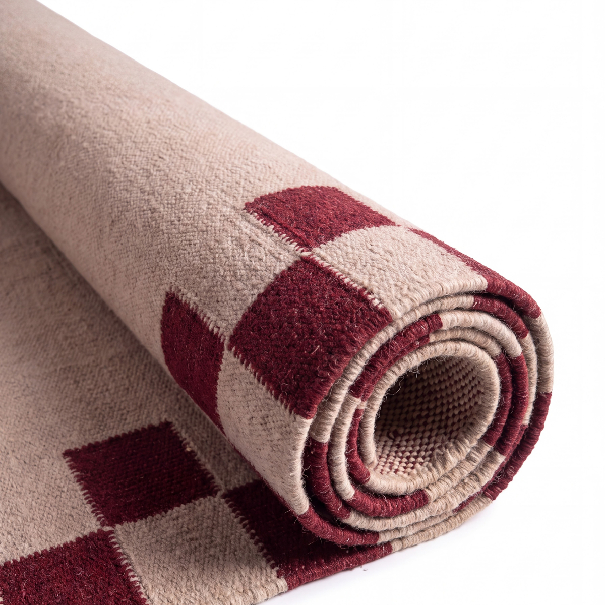 Verra Rug in Red / Gray — full view