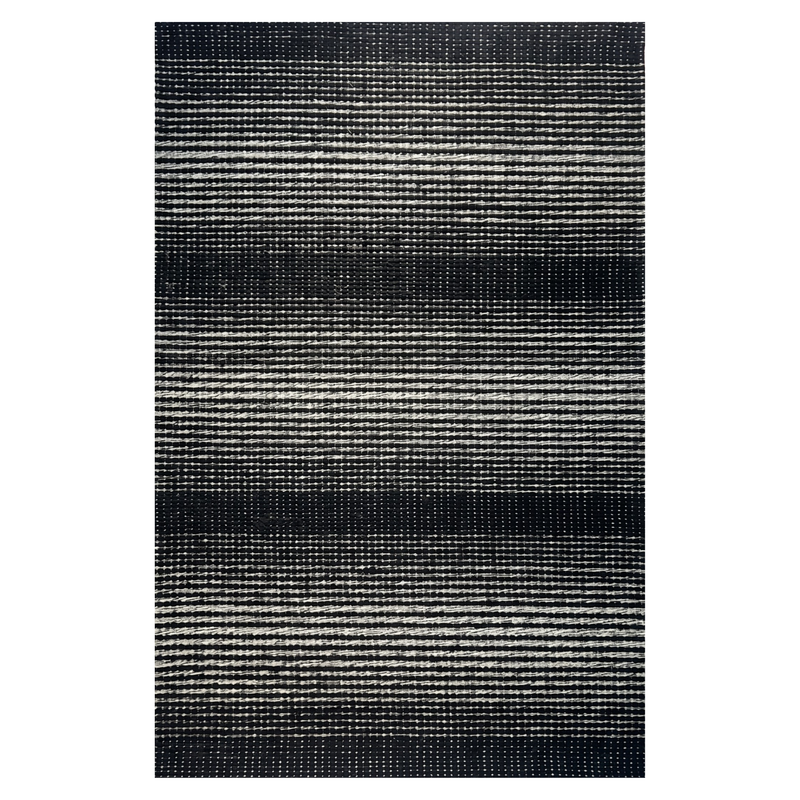 Dhara Rug in Bright White / Black — full view
