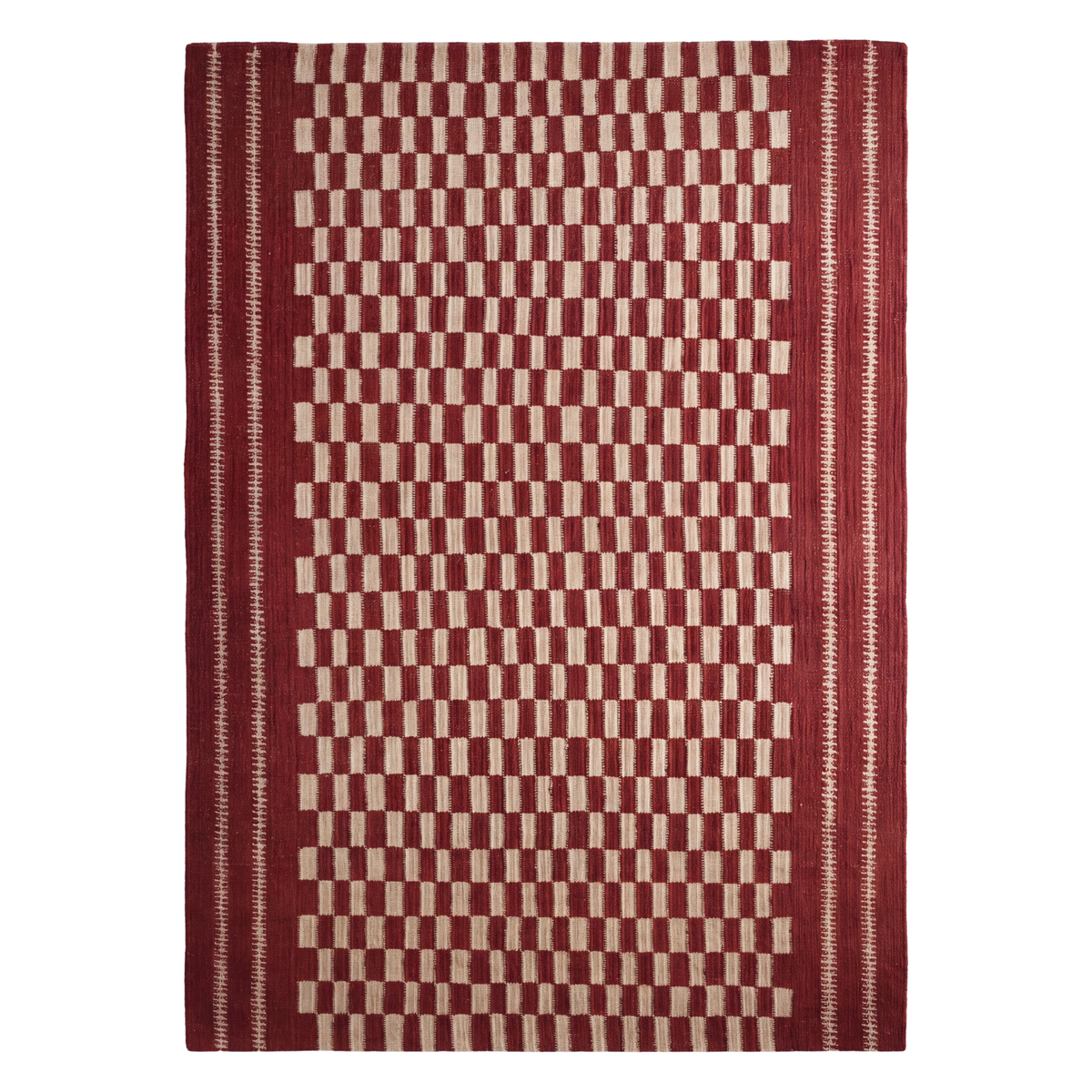 Tarz Rug in Brick / Pristine — full view