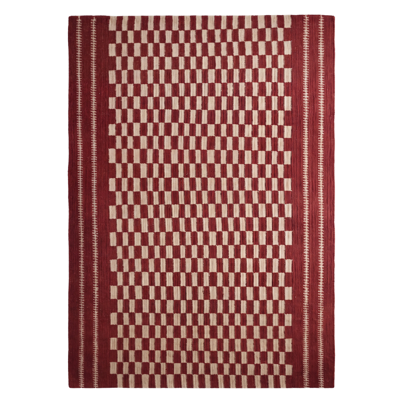 Tarz Rug in Brick / Pristine — full view