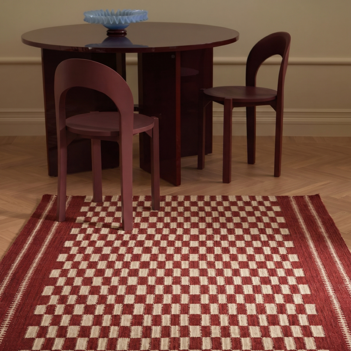 Tarz Rug in Brick / Pristine — additional view