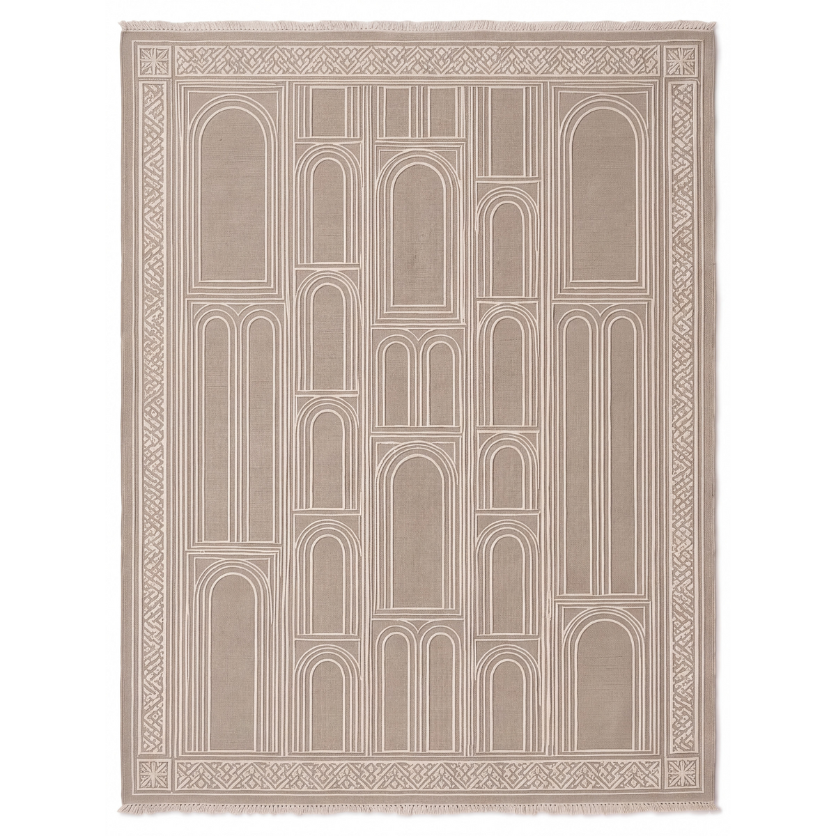 Dalaan Rug in Snow White/ Turtledove — full view