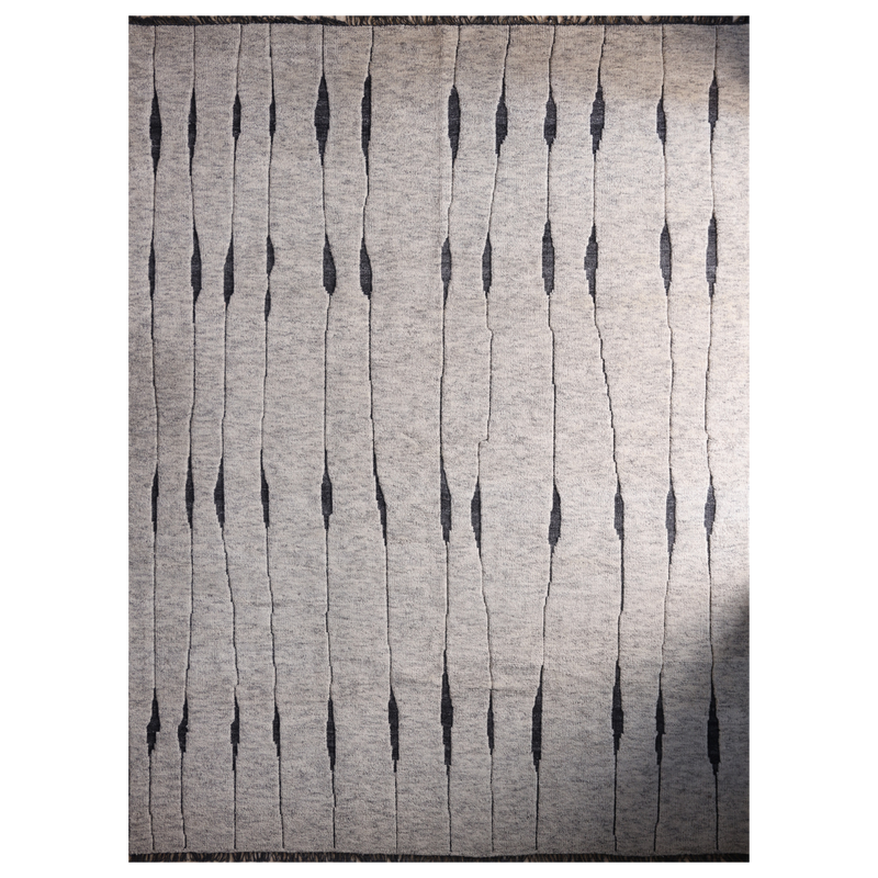 Monk Rug in Oyster/Nickel — full view