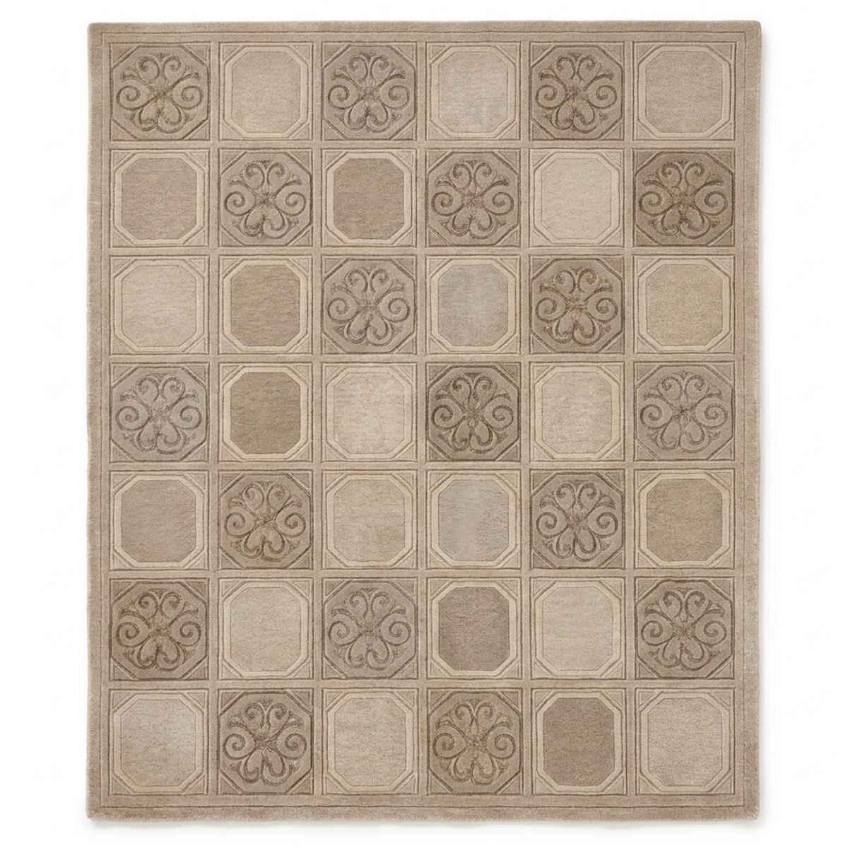 Kashikari Rug in Pristine/ Goat — full view
