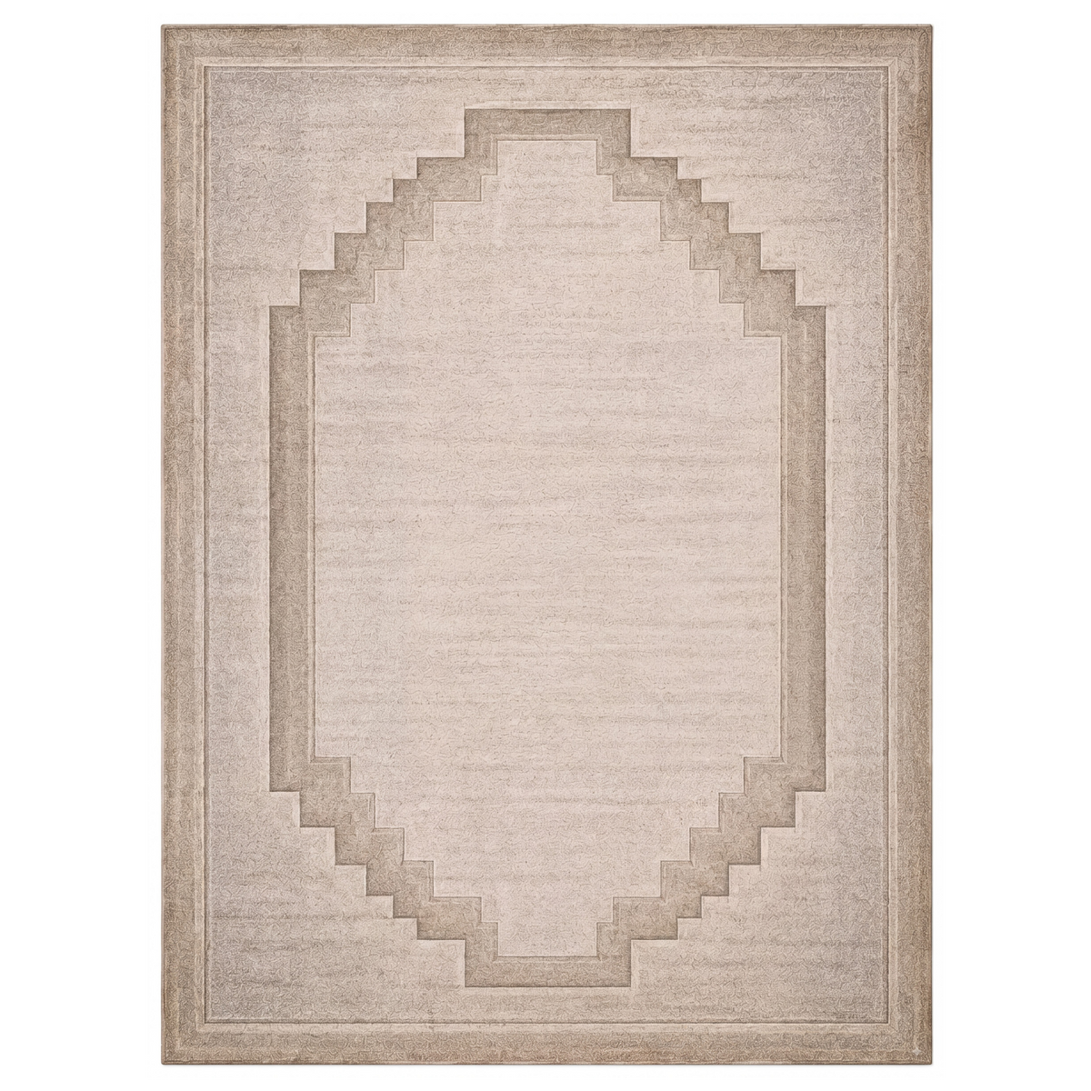 Chaukhat Rug in Eggnog/ Whisper Pink — full view