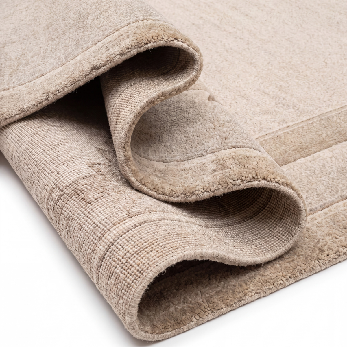 Chaukhat Rug in Eggnog/ Whisper Pink — styled angle