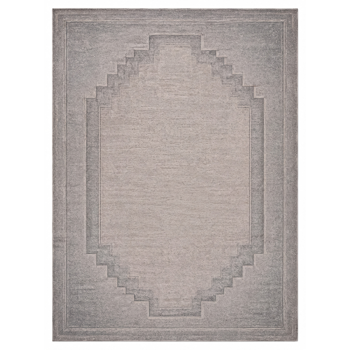 Chaukhat Rug in Lunar Rock/ Blue Fox — full view