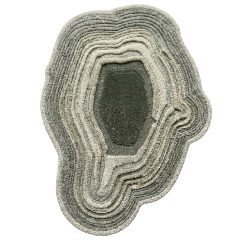 Halo Rug in Frost / Lily White — full view