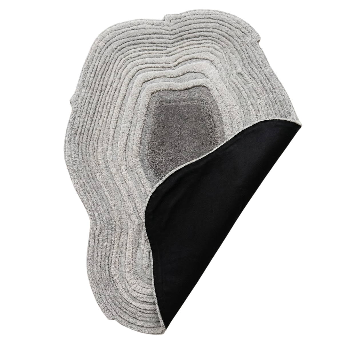 Halo Rug in Glacier Gray / Drizzle — corner detail