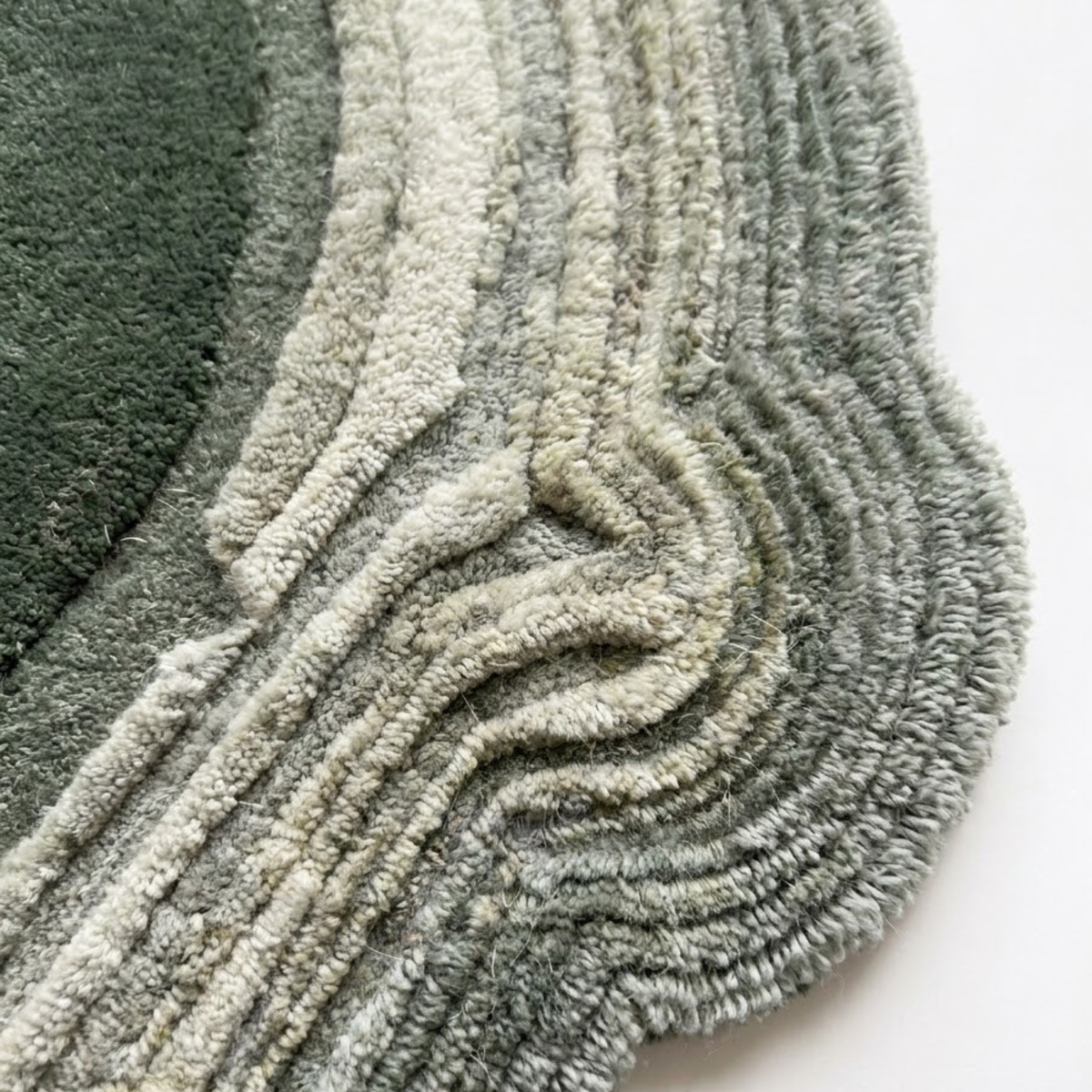 Halo Rug in Frost / Lily White — styled angle