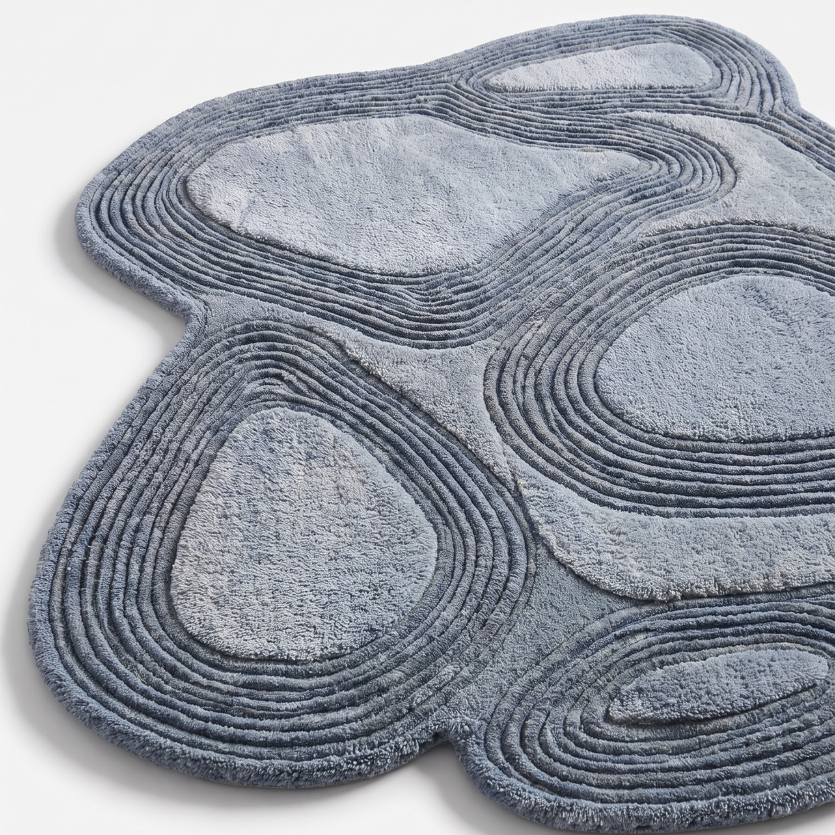 Loop Rug in Baby Blue/Baby Blue — corner detail
