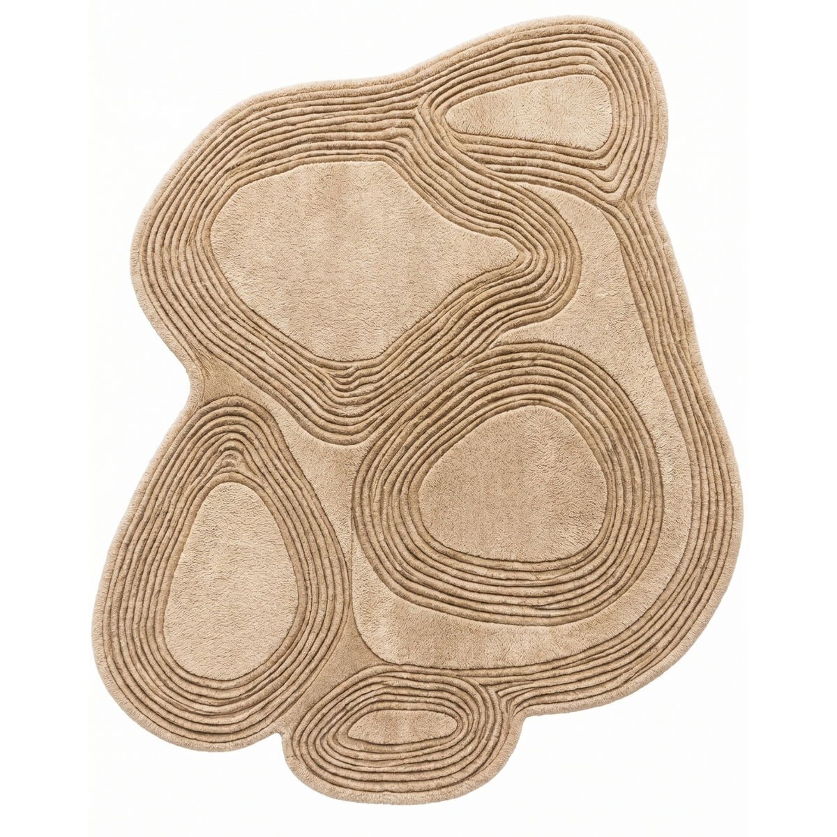 Loop Rug in Bleached Sand/Bleached Sand — full view