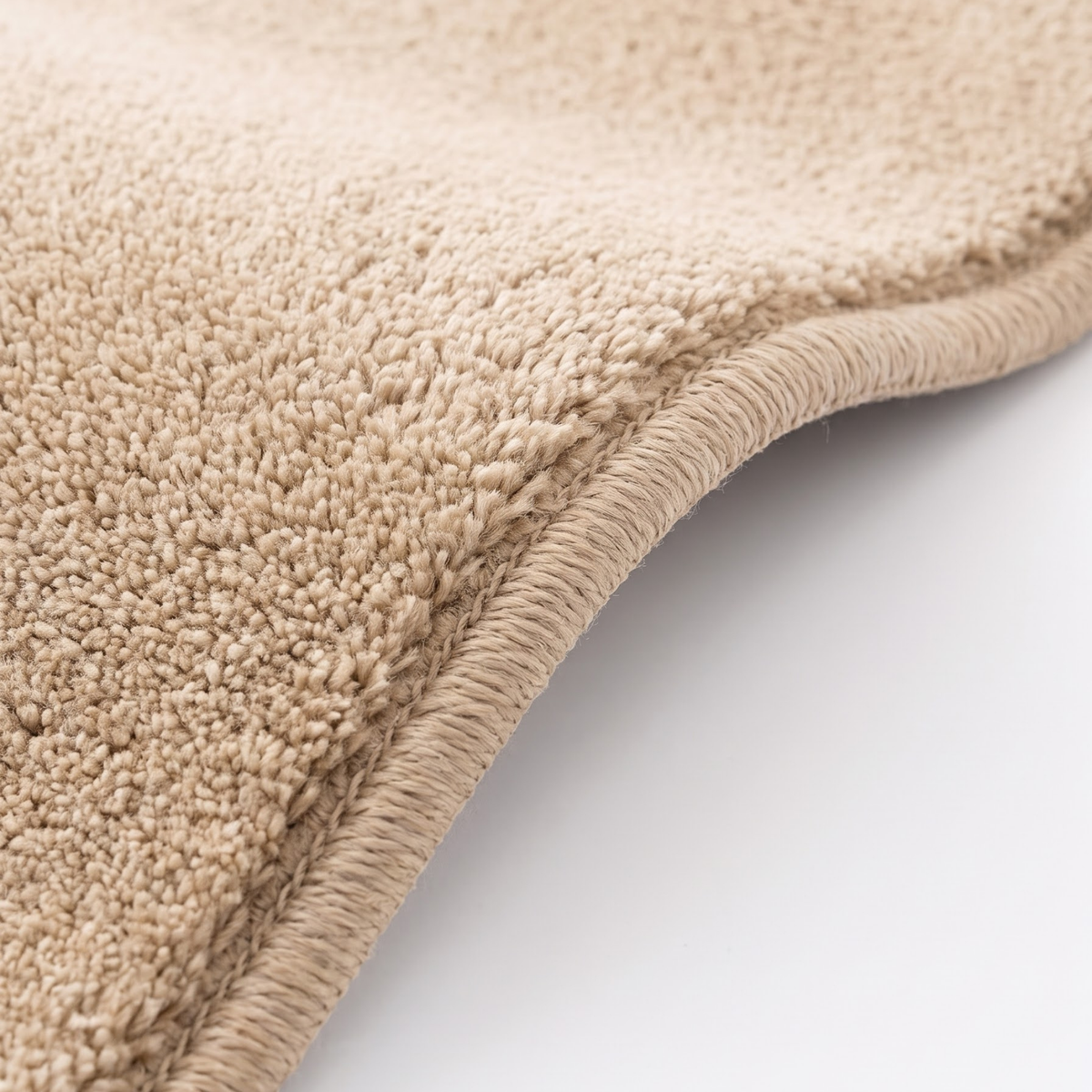 Loop Rug in Bleached Sand/Bleached Sand — styled angle