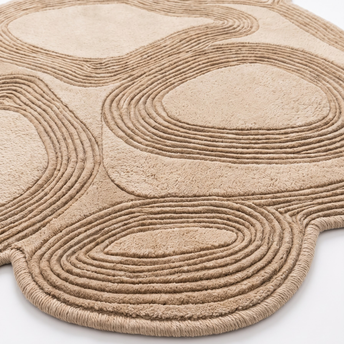 Loop Rug in Bleached Sand/Bleached Sand — corner detail