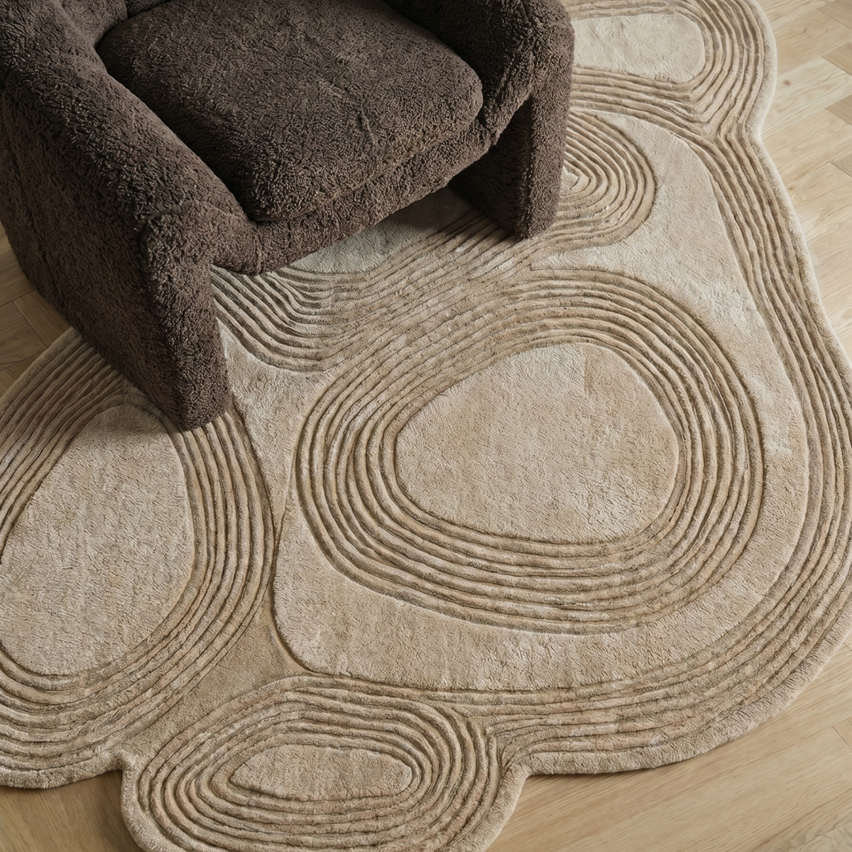 Loop Rug in Bleached Sand/Bleached Sand — additional view
