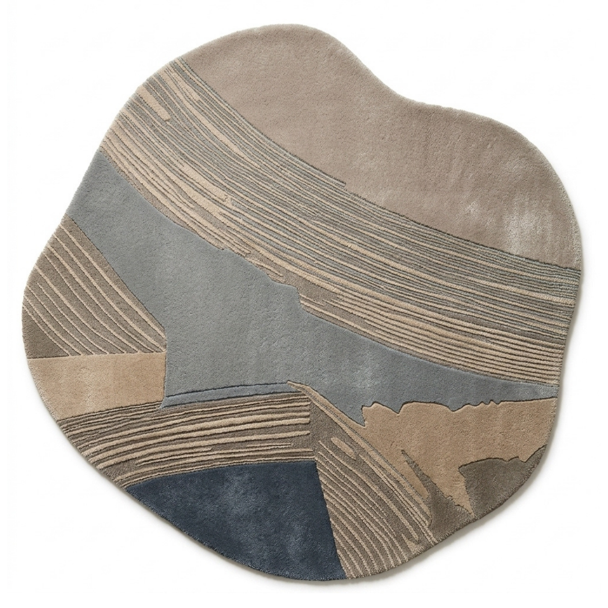 Shoal Rug in Frosted almond/ Silver blue — full view
