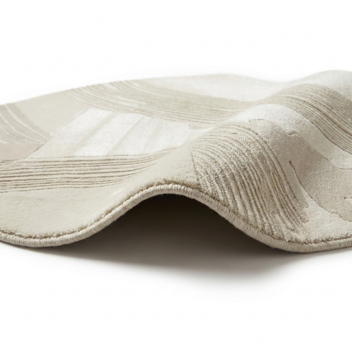 Shoal Rug in Marshmallow/Bone white — styled angle