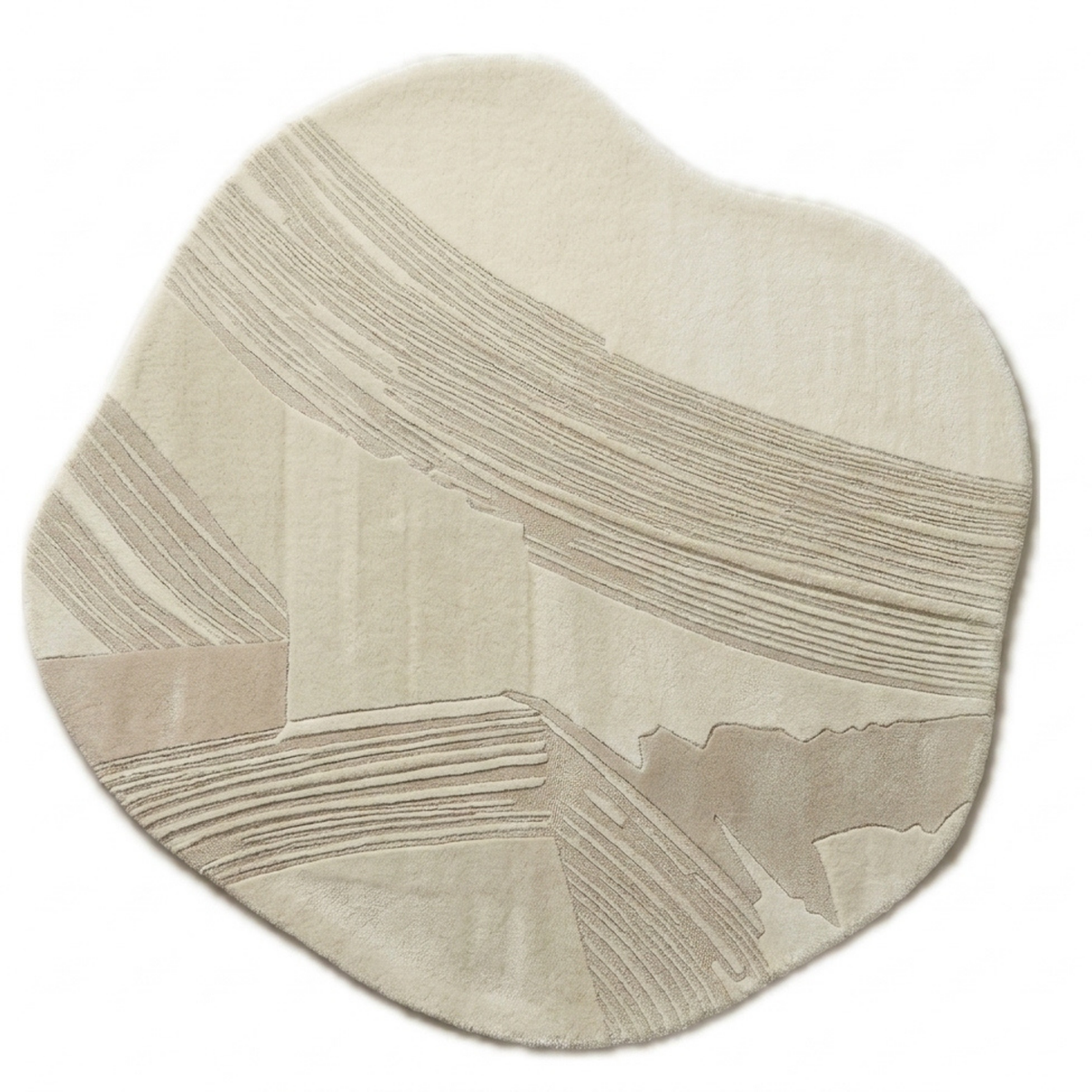 Shoal Rug in Marshmallow/Bone white — corner detail