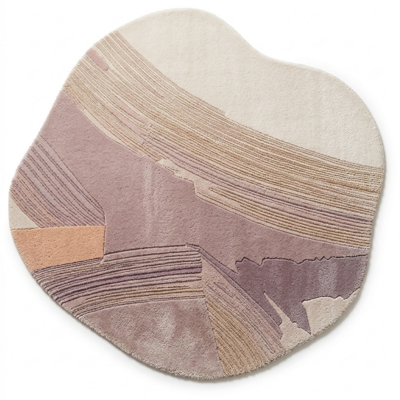 Shoal Rug in Marshmallow/Rose Smoke — full view