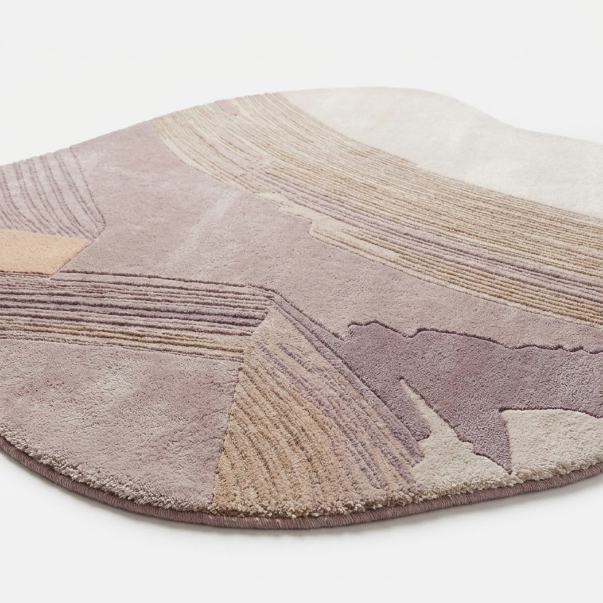 Shoal Rug in Marshmallow/Rose Smoke — styled angle