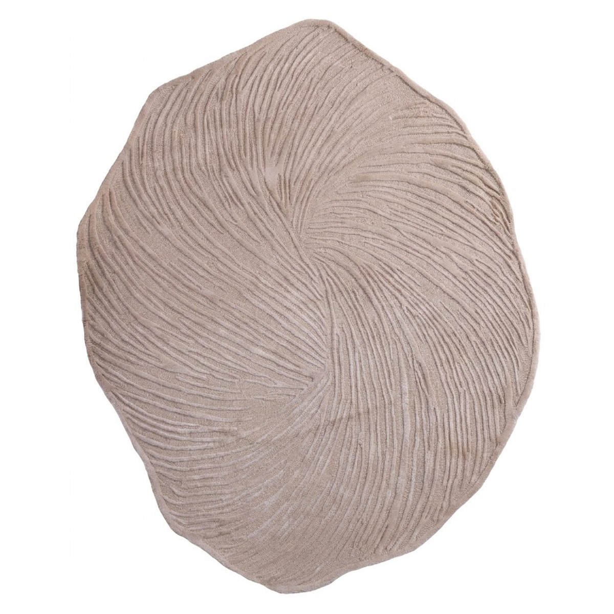 Lehar Rug in Pristine/Safari — styled angle
