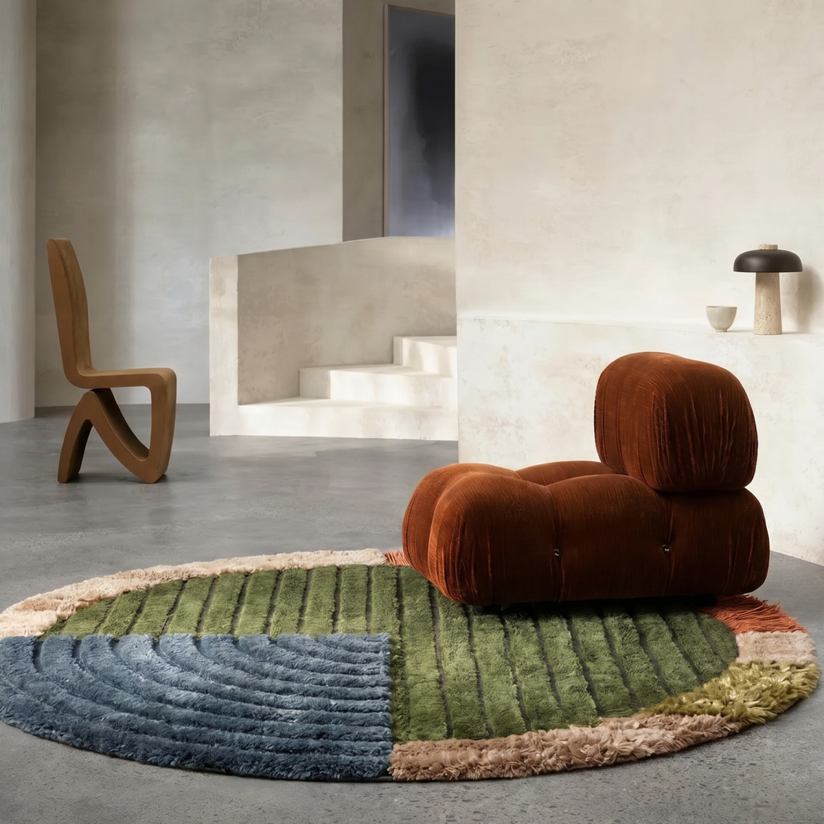 Cedar Rug in Chive/Salute — full view