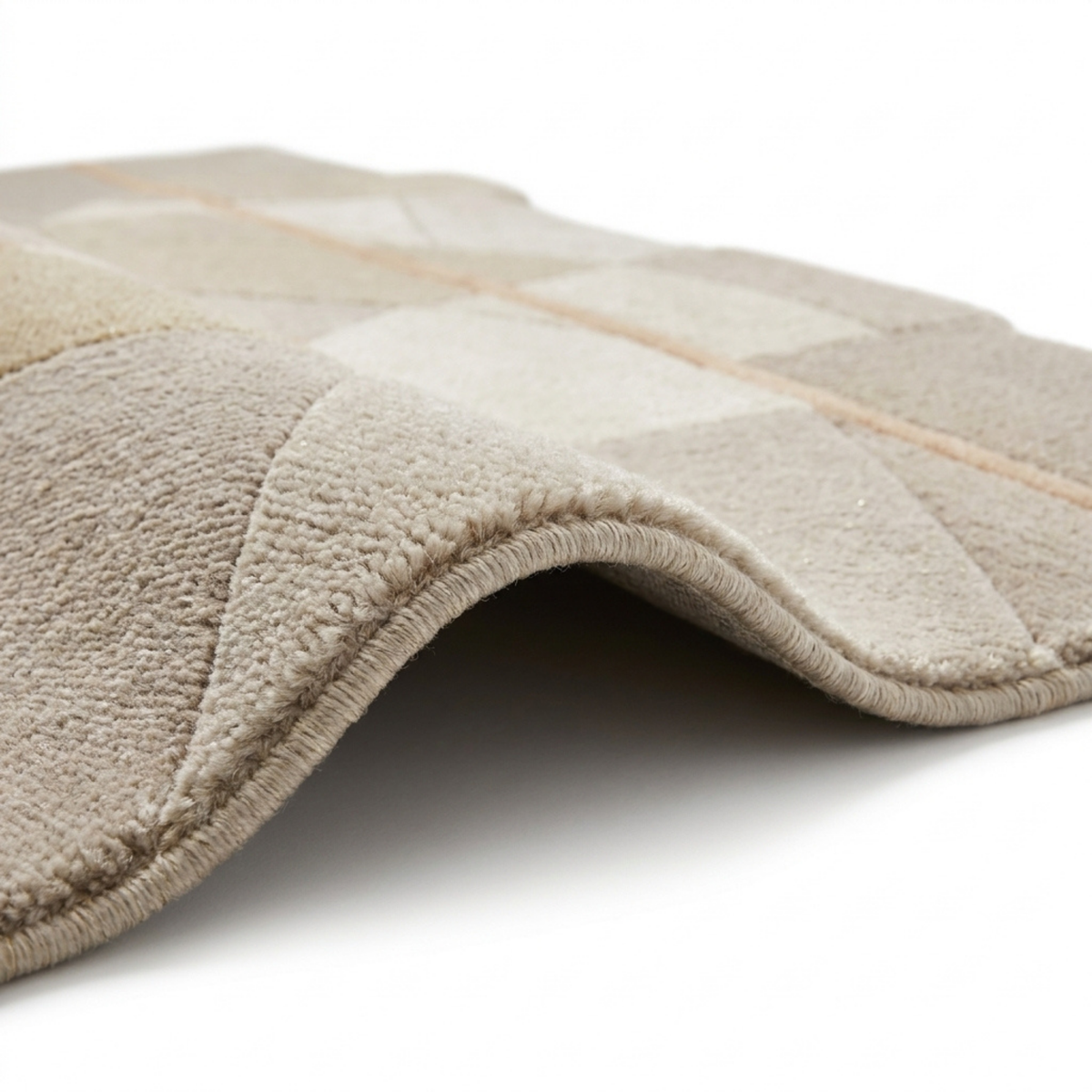 Mosaic Rug in Frosted almond/ Pebble — corner detail