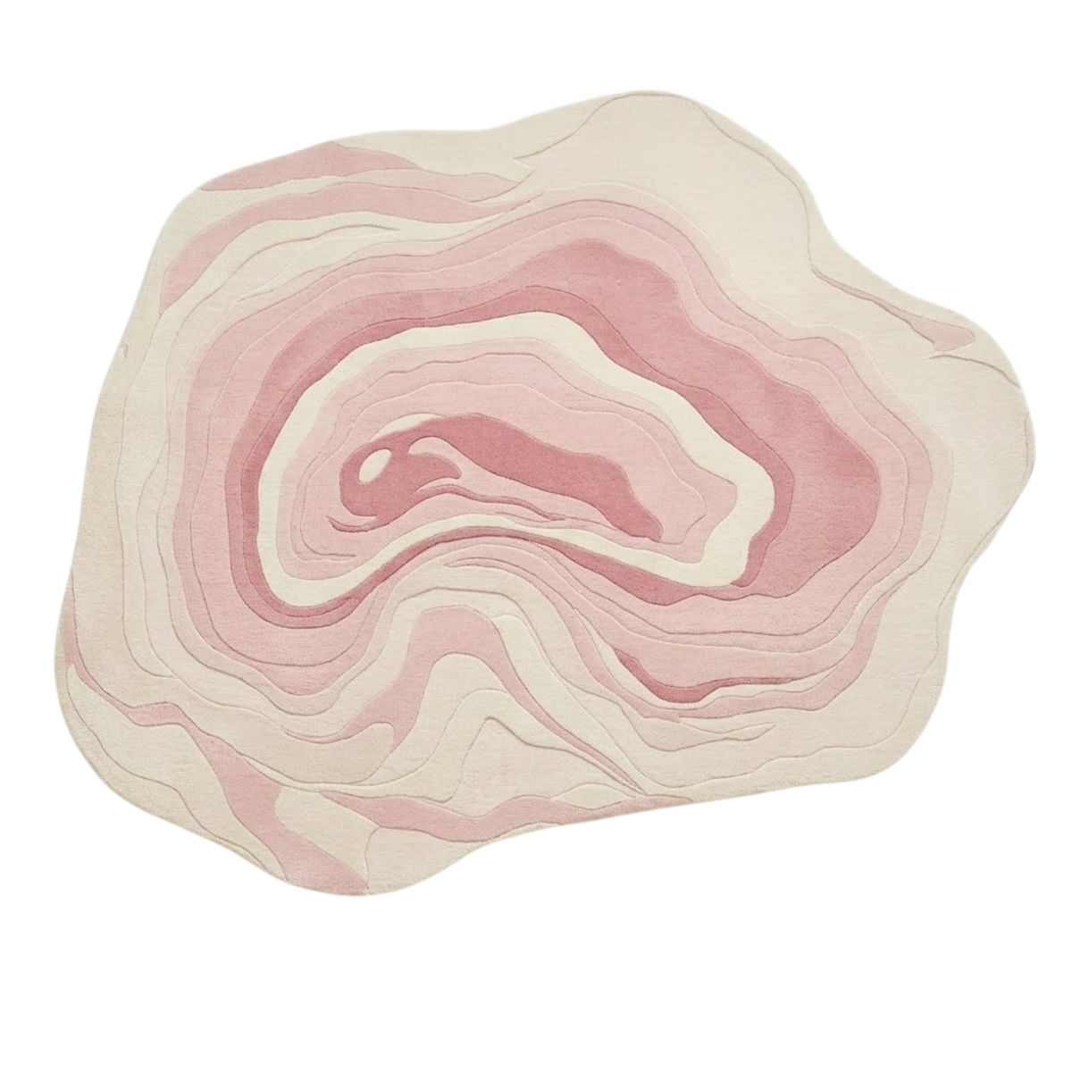 Kori Rug in Snow White/ Petal Pink — full view